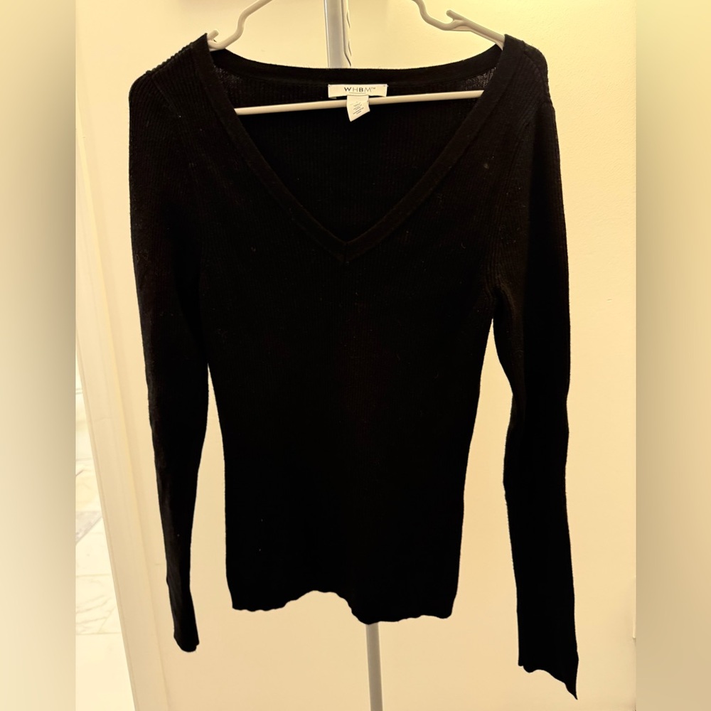 White House Black Market Classic Black Blouse
